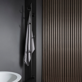 JTP Flo Dry Electric Towel Rail 1661mm H x 182mm W - Matt Black | Product Image