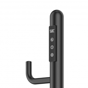 JTP Flo Dry Electric Towel Rail 1661mm H x 182mm W - Matt Black | Product Image