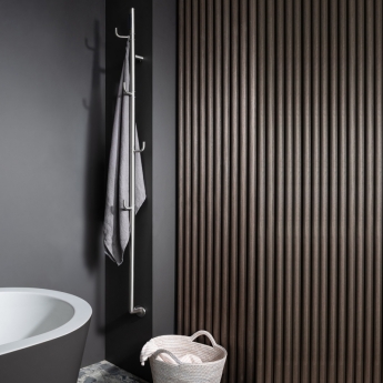 JTP Flo Dry Electric Stainless Steel Vertical Bar Towel Rail