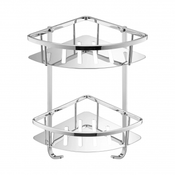 JTP Florence Corner Twin Basket - Chrome | Product Image