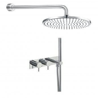 JTP Florence Dual Concealed Mixer Shower with Attached Handset + Fixed Head