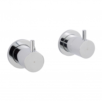 JTP Florence Concealed Stop Valve with Wall Flanges - Chrome