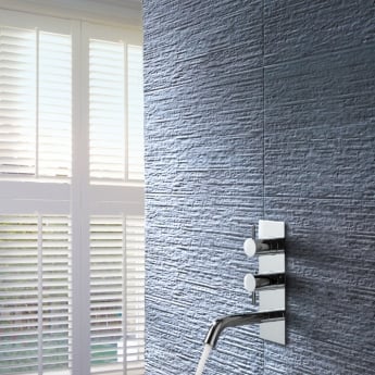 JTP Fonti Thermostatic Concealed 2 Outlet Shower Valve with Spout - Chrome