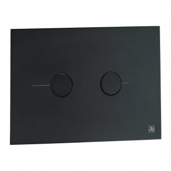 JTP Metal Pneumatic Dual Flush Plate - Matt Black