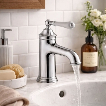 JTP Grosvenor Basin Mixer Tap with Click Clack Waste - Chrome | Product Image