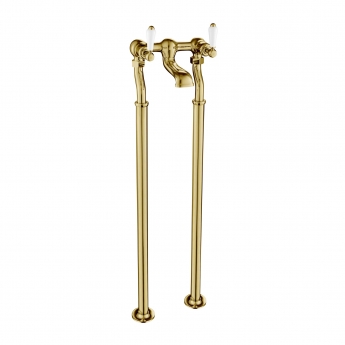 JTP Grosvenor Lever Freestanding Bath Filler Tap - Polished Gold