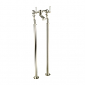 JTP Grosvenor Lever Freestanding Bath Filler Tap - Nickel