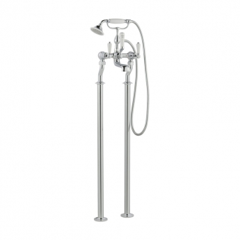 JTP Grosvenor Lever Freestanding Bath Shower Mixer Tap with Shower Kit - Chrome
