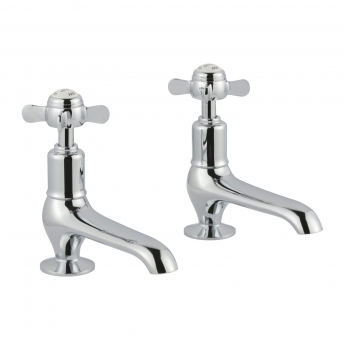 JTP Grosvenor Long Nose Basin Taps Pair Pinch Handle - Chrome