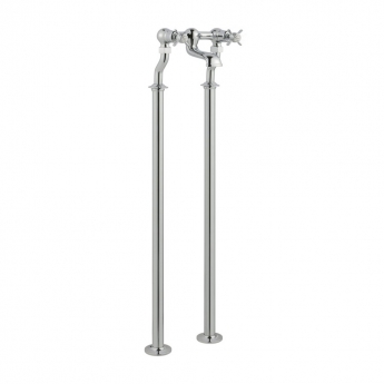 JTP Grosvenor Pinch Freestanding Bath Filler Tap - Chrome | Product Image