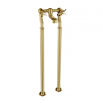 JTP Grosvenor Pinch Freestanding Bath Filler Tap - Polished Gold | Product Image