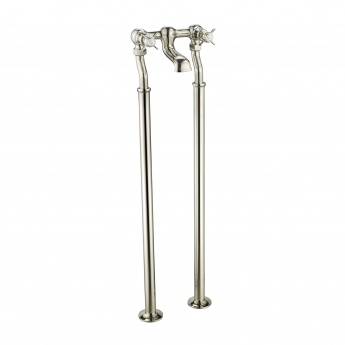 JTP Grosvenor Pinch Freestanding Bath Filler Tap - Nickel | Product Image