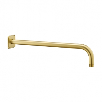 JTP Grosvenor Round Wall Mounted Shower Arm 400mm Length - Brushed Brass