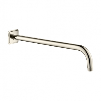 JTP Grosvenor Round Wall Mounted Shower Arm 400mm Length - Nickel