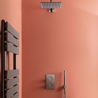 JTP HIX Thermostatic Concealed 1 Outlet Shower Valve Dual Handle - Brushed Black