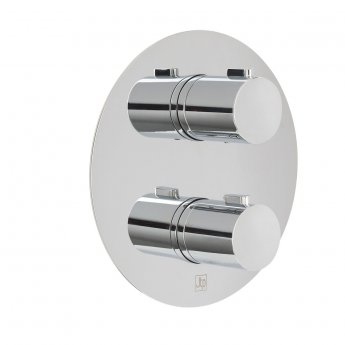 JTP Hugo Thermostatic Concealed 2 Outlets Shower Valve - Chrome