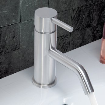 JTP Inox Basin Mixer Tap 110mm Spout - Stainless Steel