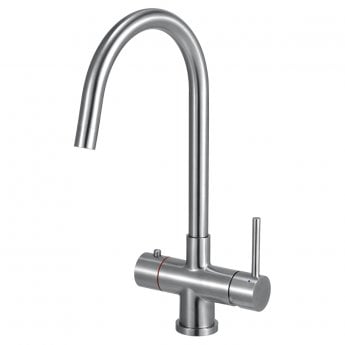 JTP Instant Hot and Cold Water Sink Mixer with Boiler and Filter Unit - Stainless Steel