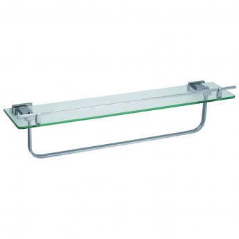 JTP Ludo Tempered Glass Shelf and Bar - Chrome