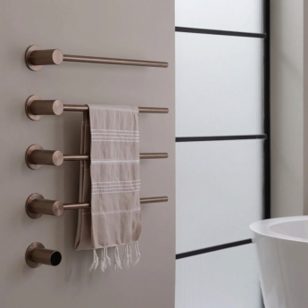 JTP Onyx Dry Electric Designer Heated Towel Rail 610mm H x 536mm W | Product Image