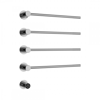 JTP Onyx Dry Electric Designer Heated Towel Rail 610mm H x 536mm W