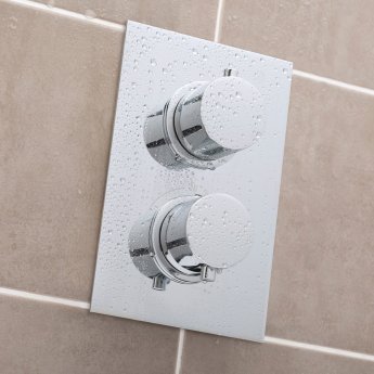 JTP Round Thermostatic Concealed 1 Outlet Shower Valve - Chrome