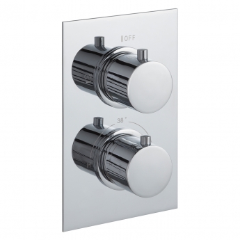 JTP Round Thermostatic Concealed 1 Outlet Shower Valve - Chrome