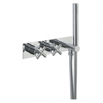 JTP Solex Thermostatic Concealed 2 Outlets Shower Valve with Attached Handset - Chrome