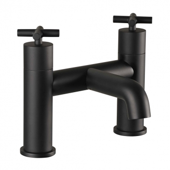 JTP Solex Bath Filler Tap Pillar Mounted - Matt Black