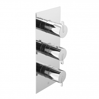 JTP Kio Thermostatic Concealed 3 Outlet Shower Valve Triple Handle - Chrome | Product Image