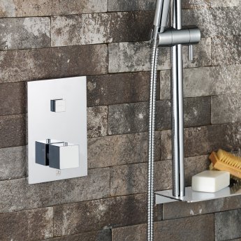 JTP Touch - Athena 1 Outlet Push Button Thermostatic Shower Valve - Chrome