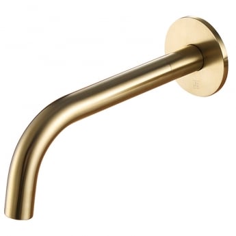 JTP Vos Wall Mounted Bath / Basin Spout 150mm - Brushed Brass