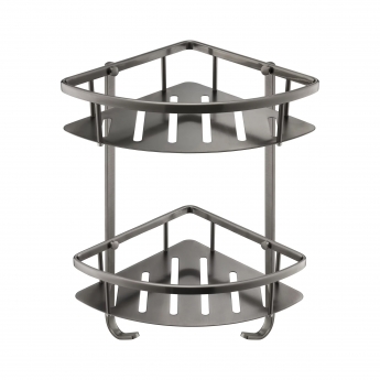 JTP Vos Corner Twin Basket - Brushed Black | Product Image