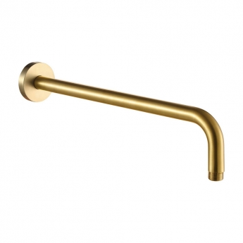 JTP Vos Wall Mounted Shower Arm 400mm - Brushed Brass
