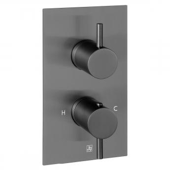 JTP Vos Thermostatic Concealed 1 Outlet Shower Valve - Brushed Black