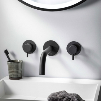 JTP Vos Lever Wall Valves Pair - Matt Black