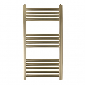 JTP Vos Designer Heated Towel Rail 800mm H x 400mm W Brushed Brass