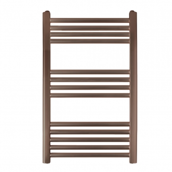 JTP Vos Designer Heated Towel Rail 800mm H x 400mm W - Brushed Bronze | Product Image