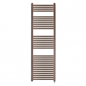 JTP Vos Electric Towel Rail with Standard Heating Element 1600mm H x 500mm W - Brushed Bronze | Product Image