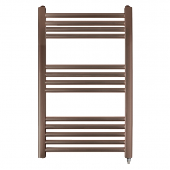 JTP Vos Electric Towel Rail with Standard Heating Element 800mm H x 400mm W - Brushed Bronze | Product Image