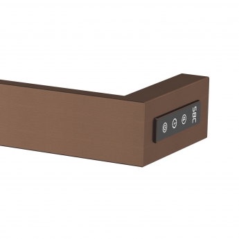 JTP Zen Dry Electric Bar Towel Rail 600mm W - Brushed Bronze | Product Image