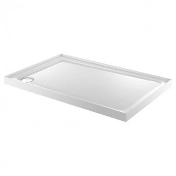 Just Trays JT Fusion Rectangular Left Handed Shower Tray with Waste 1200mm x 800mm 3 Upstand