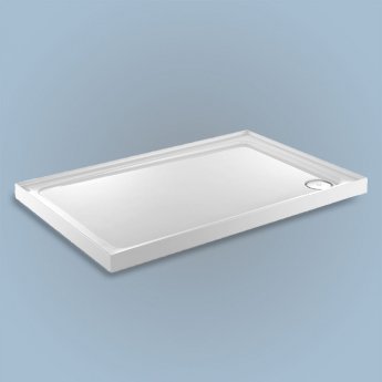 Just Trays JT Fusion Rectangular Anti-Slip Shower Tray with Waste 800mm x 700mm 4 Upstand
