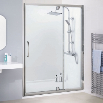 Lakes Classic Inline Pivot Shower Door 1200mm Wide - 6mm Glass