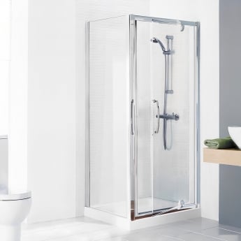 Lakes Classic Semi-Frameless Pivot Shower Door - 6mm Glass