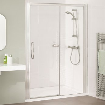Lakes Classic Low Threshold Sliding Shower Door 1300mm Wide LH - 8mm Glass