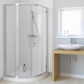 Lakes Classic 2-Door Quadrant Shower Enclosure 900mm x 900mm - 6mm Glass