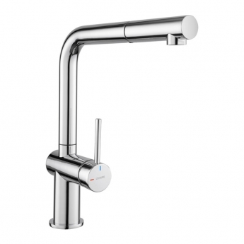 Leisure AquaFlex Pull-Out Single Lever Kitchen Sink Mixer Tap - Chrome