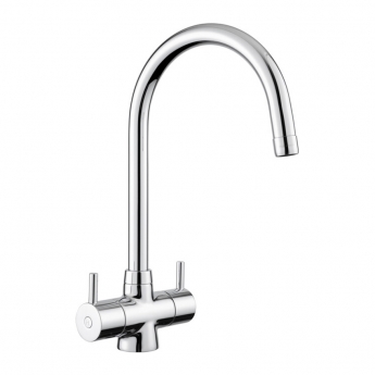 Leisure AquaLuxe Dual Lever Kitchen Sink Mixer Tap - Chrome