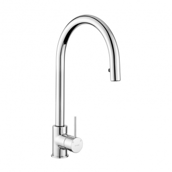 Leisure Aquaplay Pull-Out Single Lever Kitchen Sink Mixer Tap - Chrome